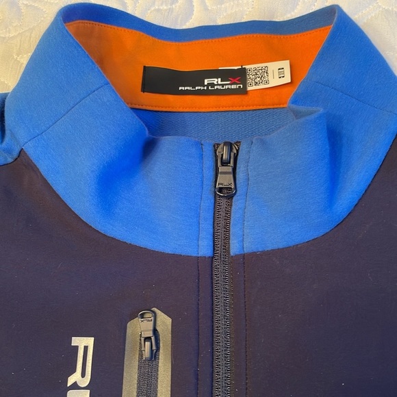 Ralph Lauren RLX Golf Paneled Stretch Terry Blue Vest Size XL - Picture 2 of 8